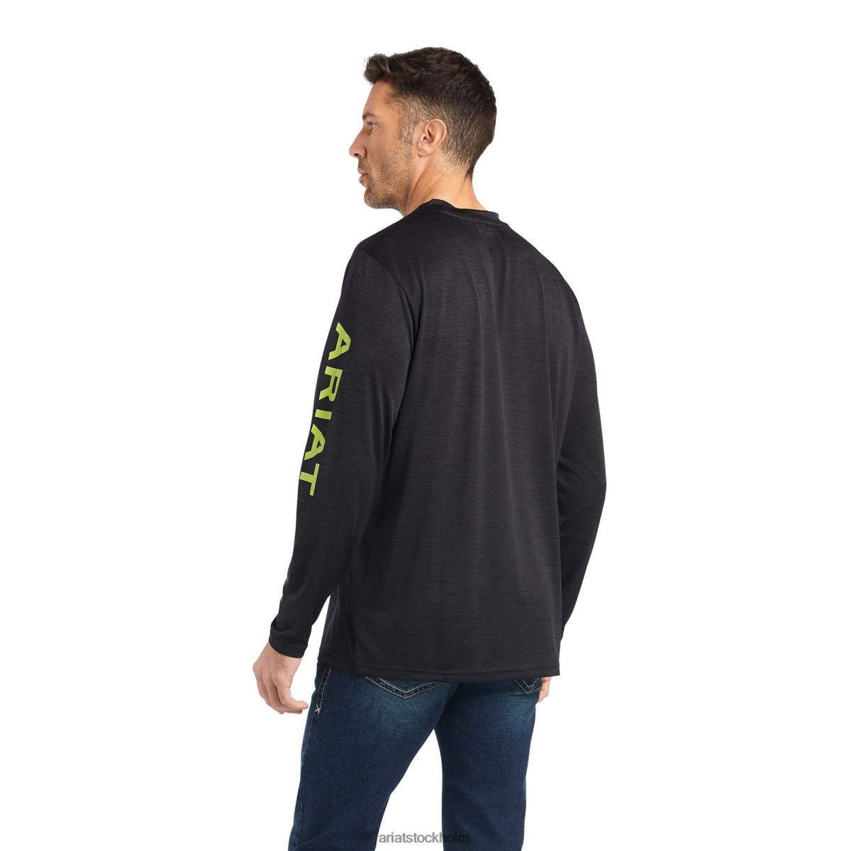 blast Ariat laddare logotyp t-shirt svart ljung män F0484713