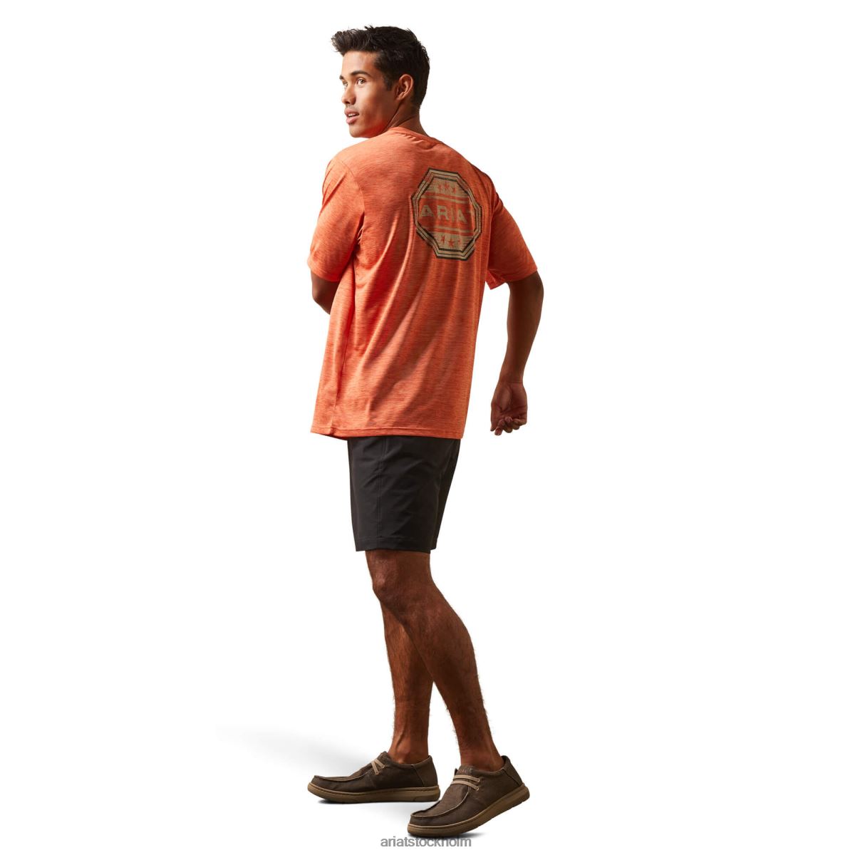 blast Ariat laddare stämpel t-shirt blodröd män F0484878