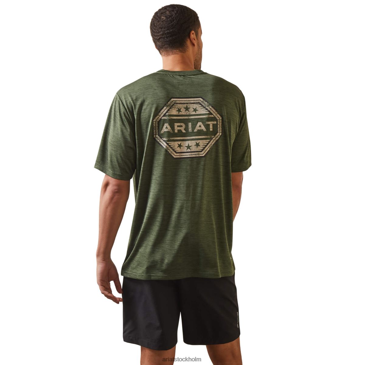 blast Ariat laddare stämpel t-shirt kombu grön män F0484726