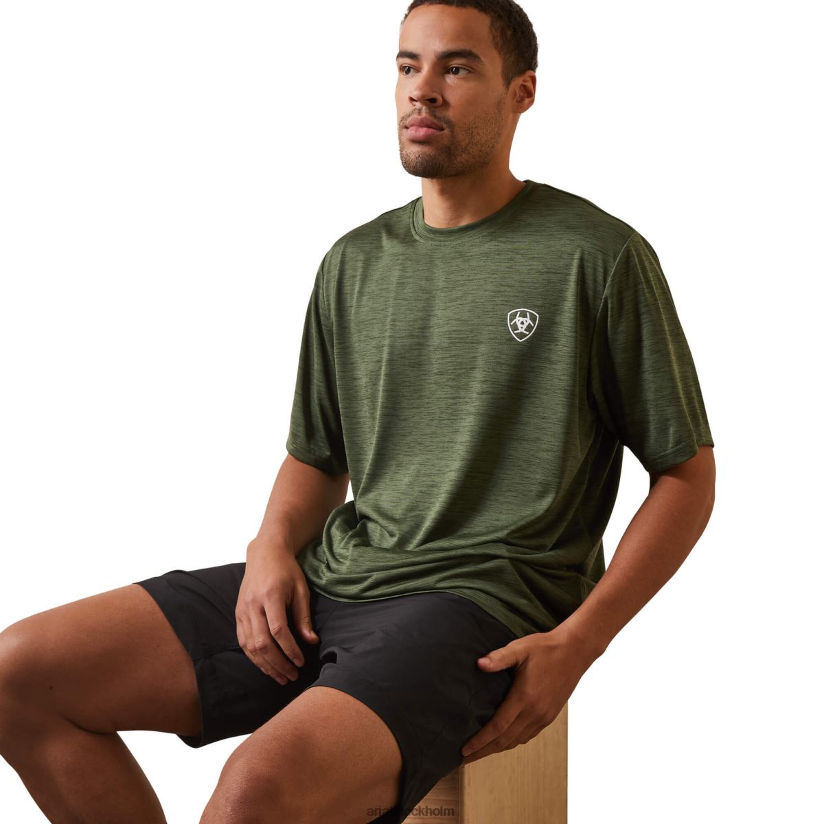 blast Ariat laddare stämpel t-shirt kombu grön män F0484726