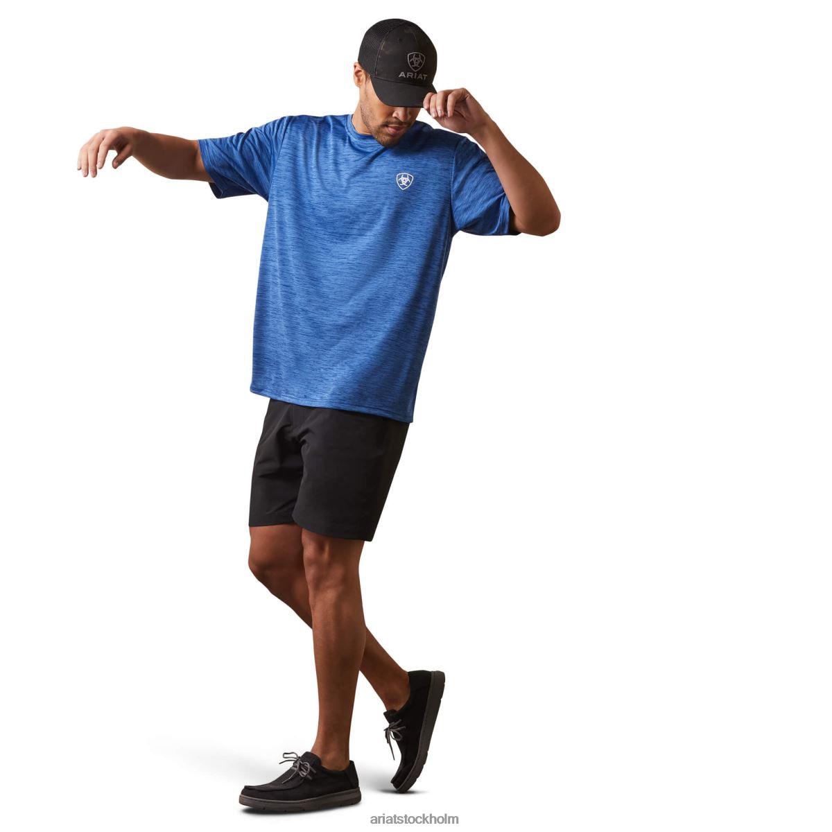 blast Ariat laddare stolt sköld t-shirt monaco blå män F0484893