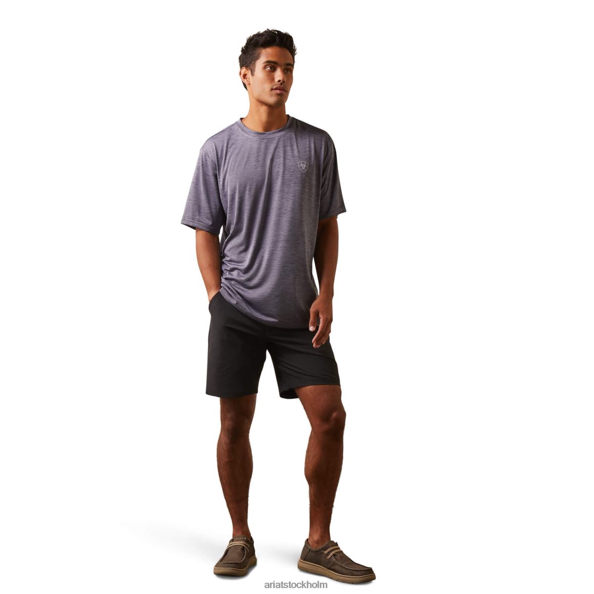 blast Ariat laddare vertikal flagga tee gråsten män F0484865