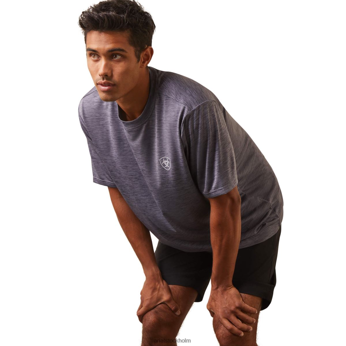 blast Ariat laddare vertikal flagga tee gråsten män F0484865