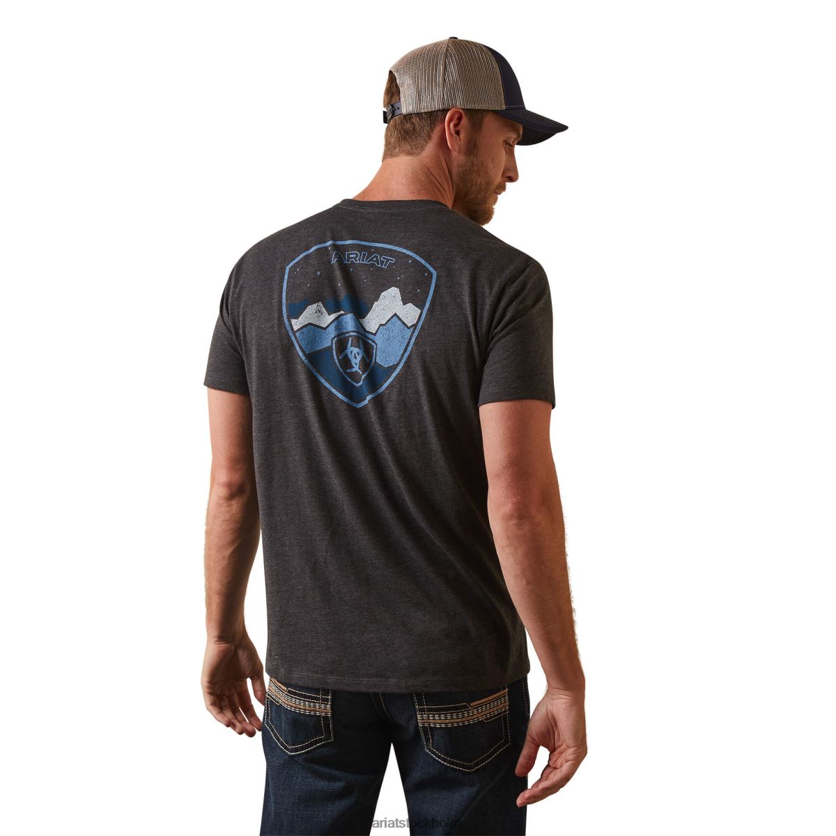 blast Ariat logoscape t-shirt kolljung män F0484625