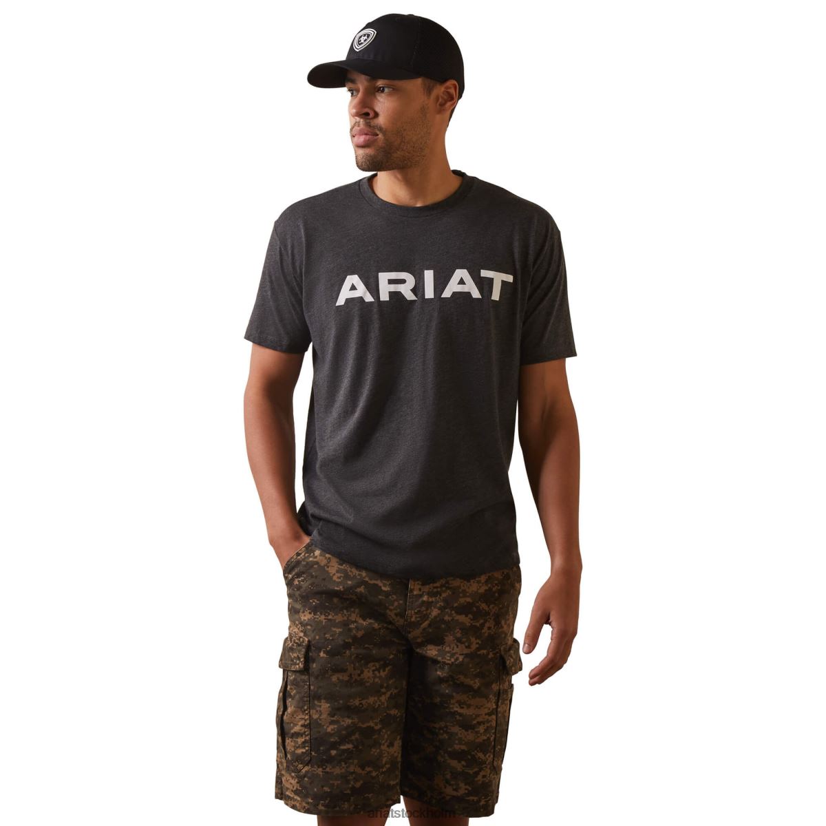 blast Ariat märkes t-shirt kolljung män F0484767