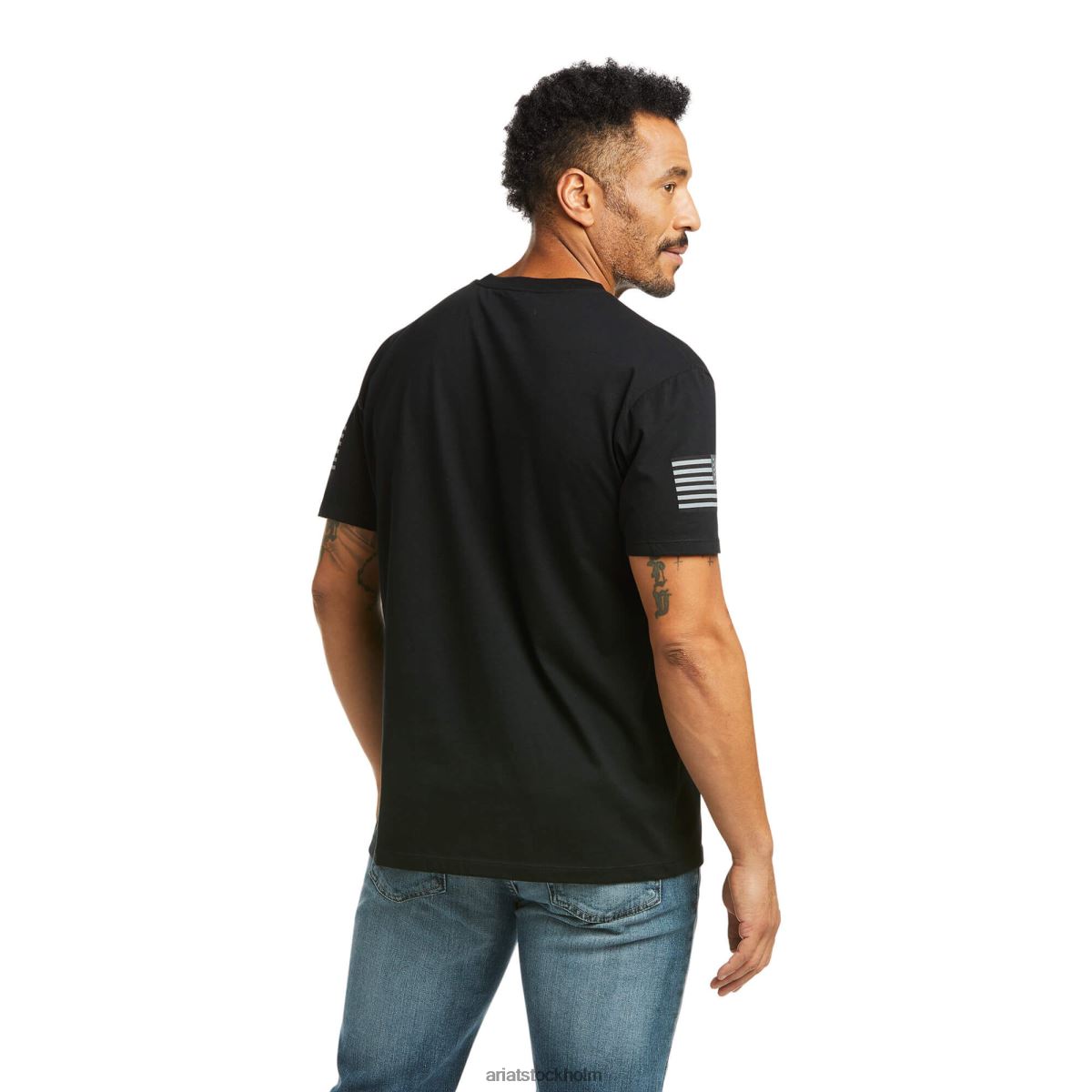 blast Ariat märkesvart patriot t-shirt svart män F0484845