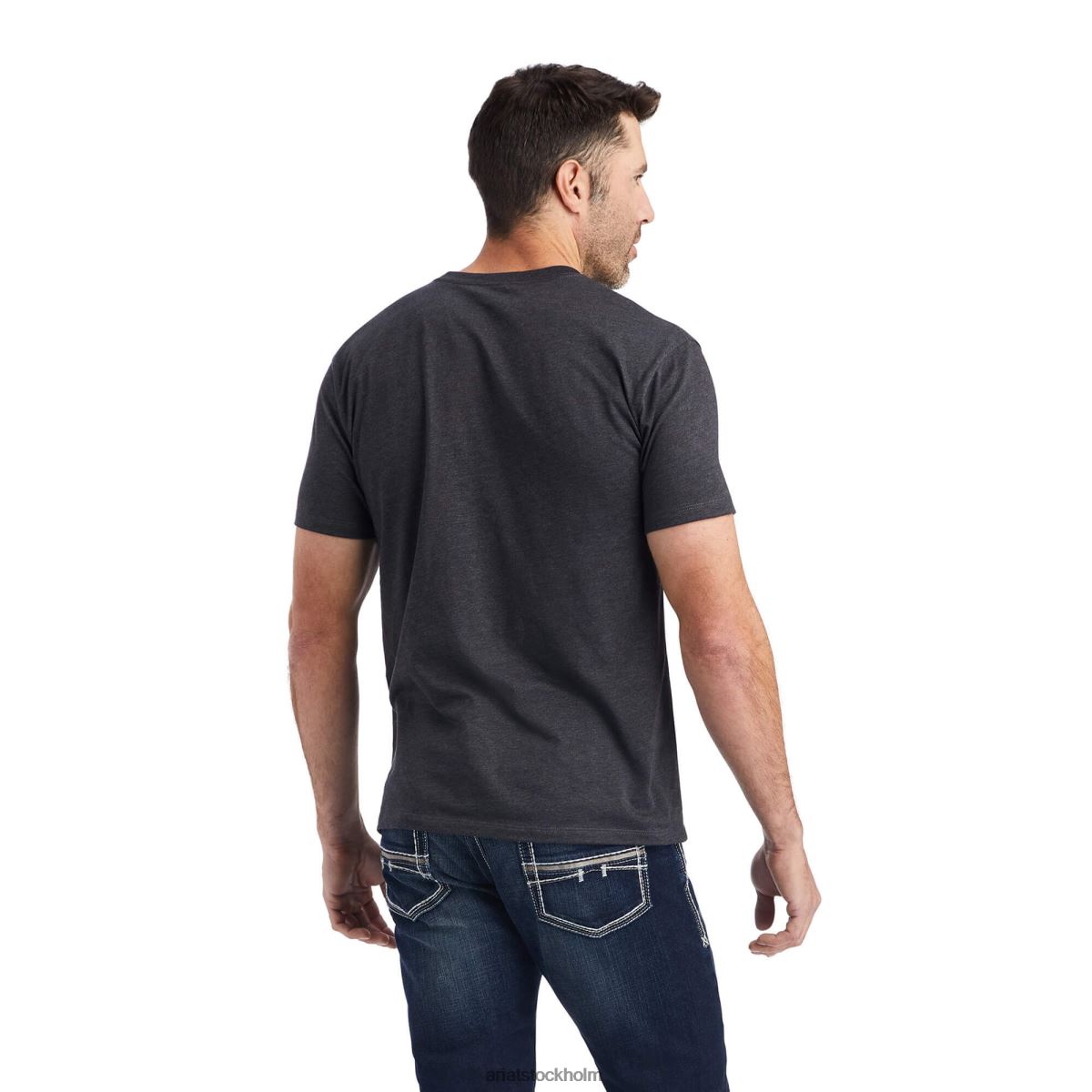 blast Ariat octane stack t-shirt kolljung män F0484629