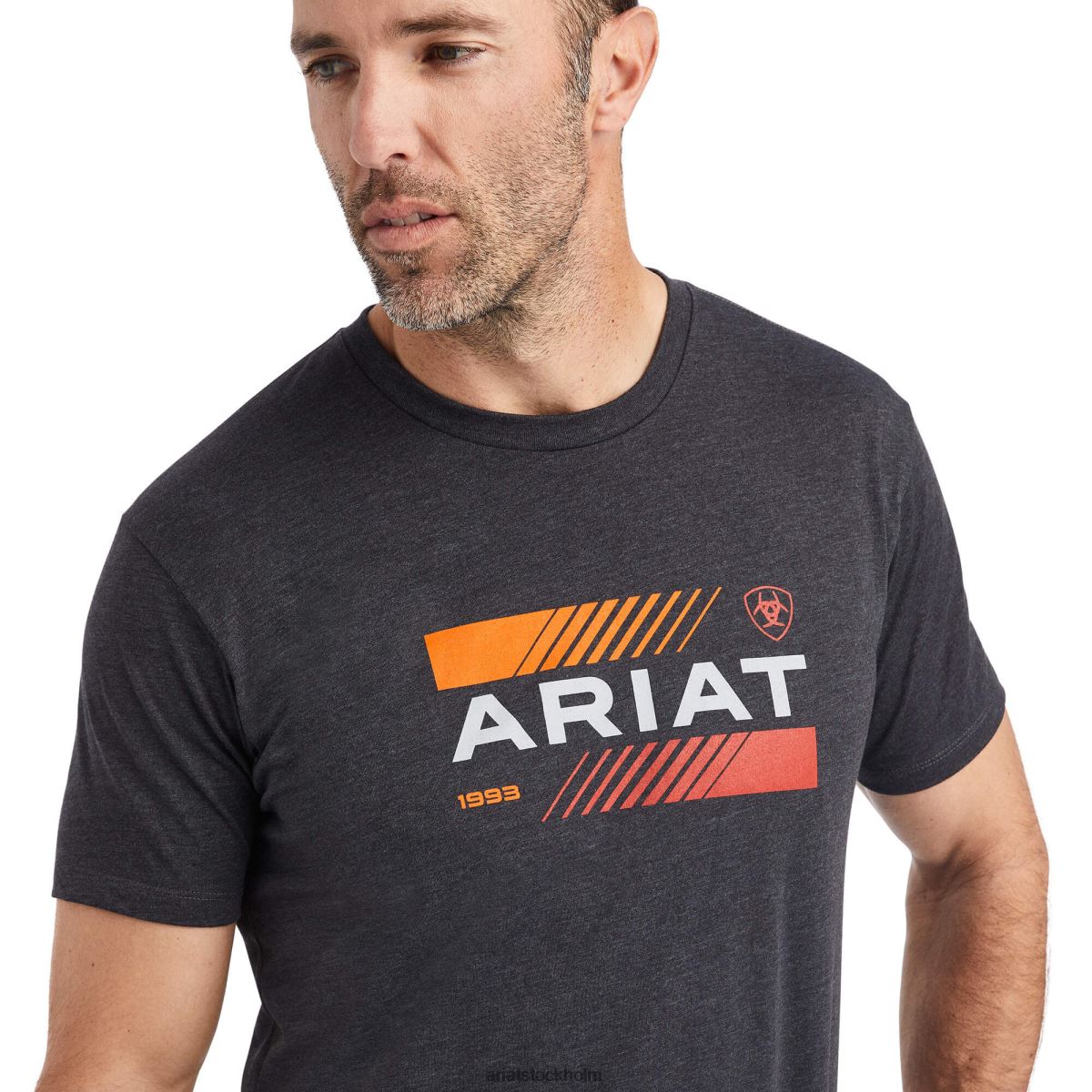 blast Ariat octane stack t-shirt kolljung män F0484629