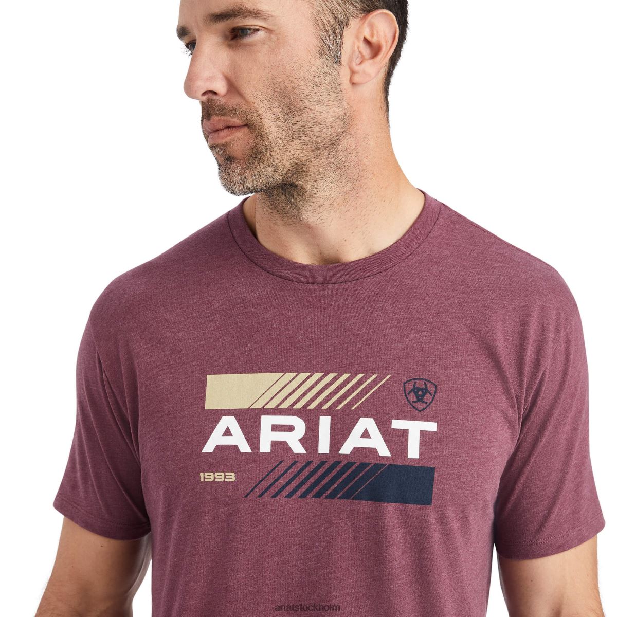 blast Ariat octane stack t-shirt vinröd ljung män F0484703
