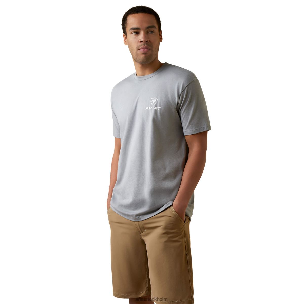 blast Ariat offset cirkel t-shirt stenljung män F0484935