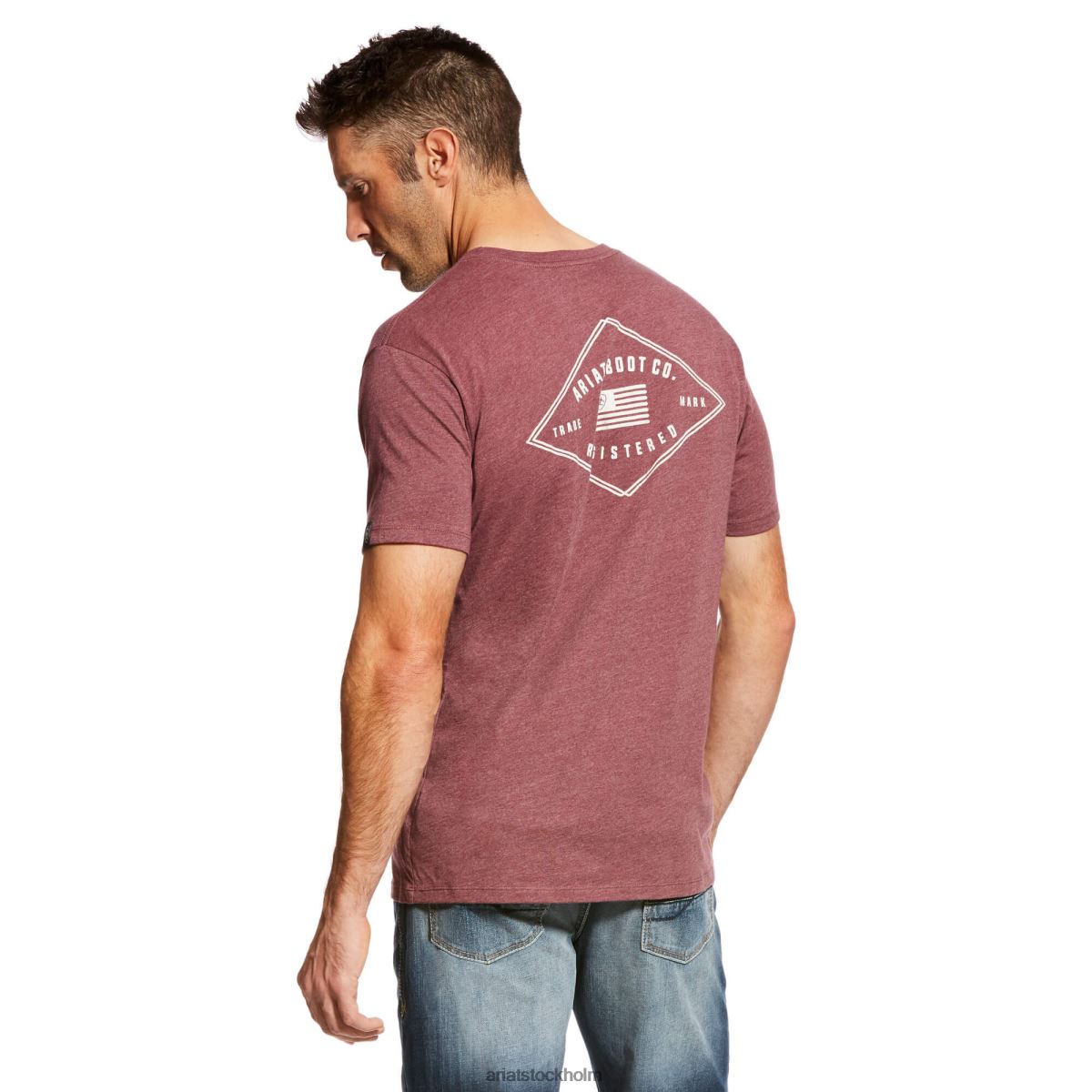 blast Ariat oss registrerad t-shirt vinröd ljung män F0484765