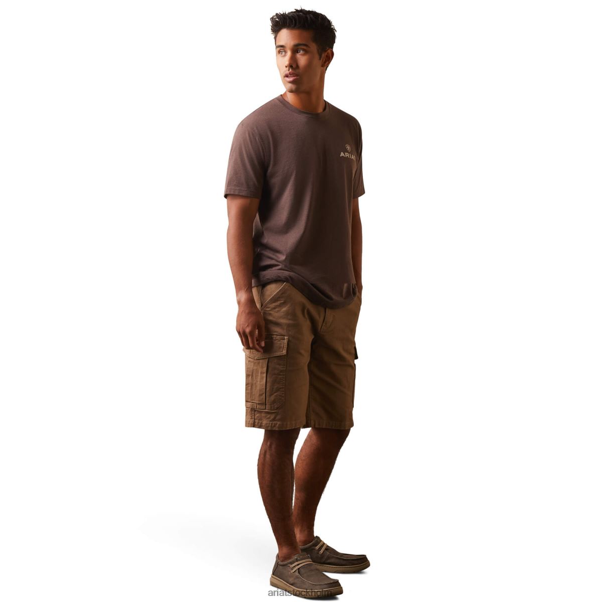 blast Ariat patch t-shirt brun ljung män F0484597