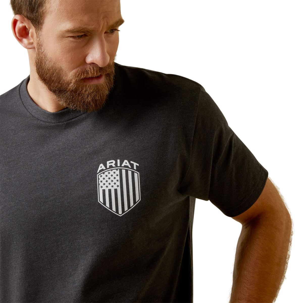 blast Ariat patriot badge t-shirt kolljung män F0484927
