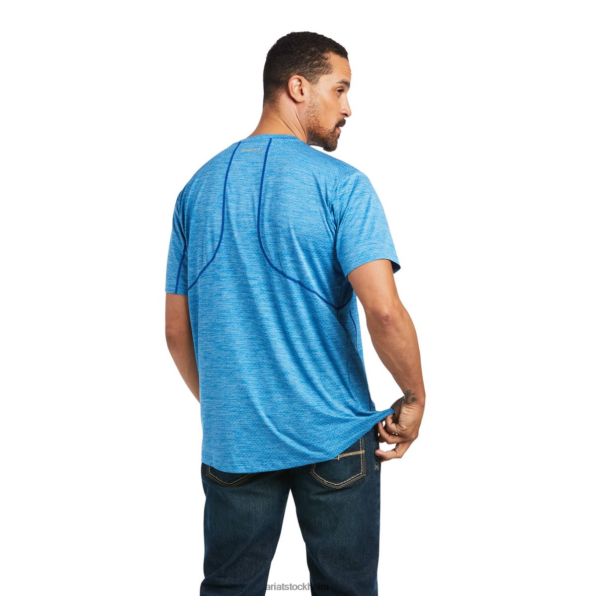 blast Ariat rebar evolution t-shirt med atletisk passform djupt vatten män F0484840