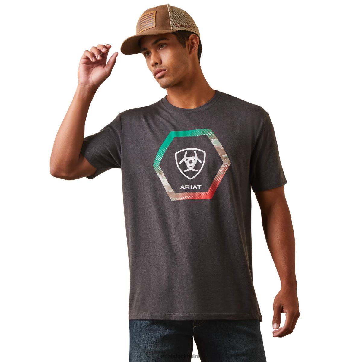 blast Ariat recon trim t-shirt kolljung män F0484753