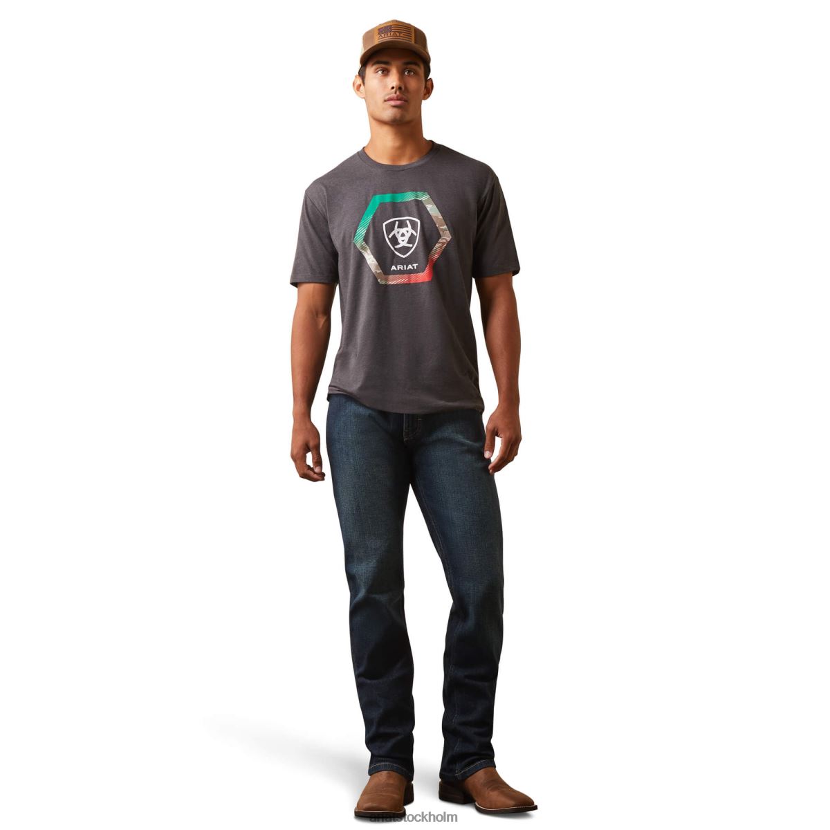blast Ariat recon trim t-shirt kolljung män F0484753