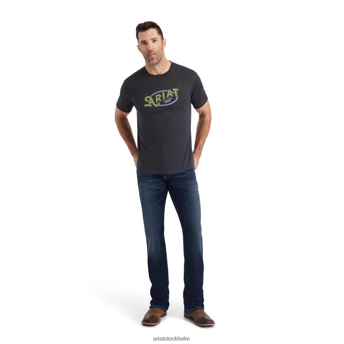 blast Ariat rep oval t-shirt kolljung män F0484826