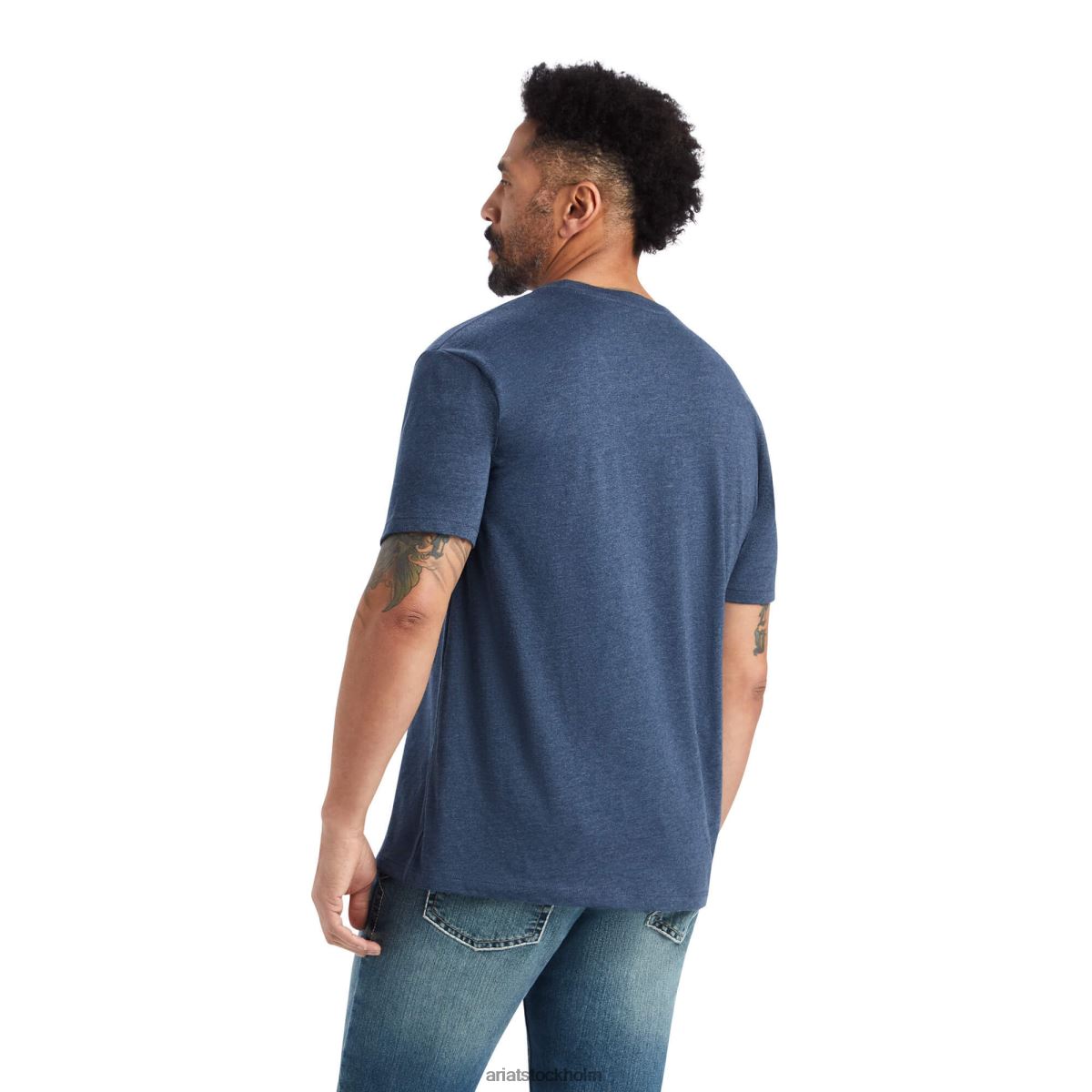 blast Ariat script flagga t-shirt marin ljung män F0484737