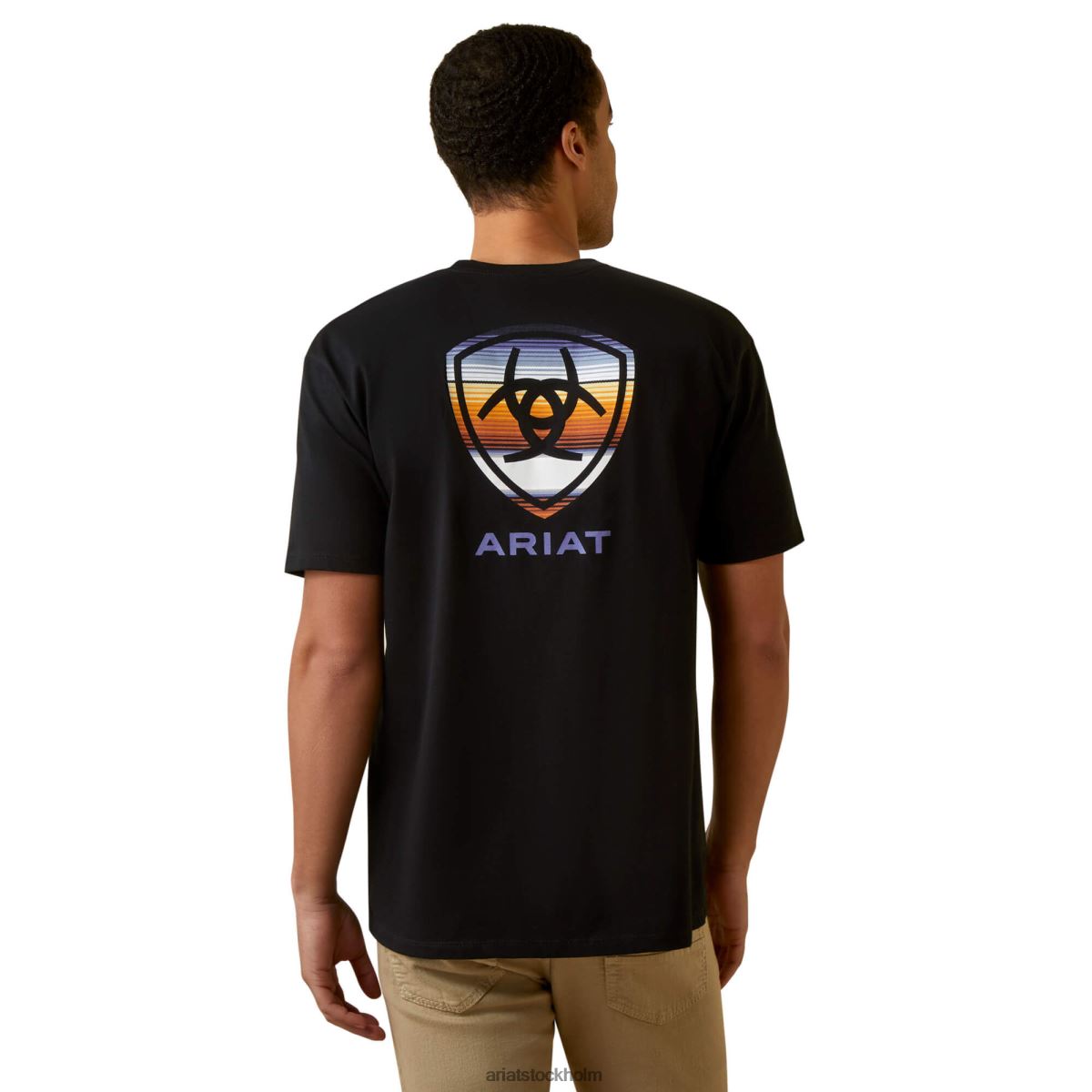 blast Ariat solnedgång serape shield t-shirt svart män F0484924