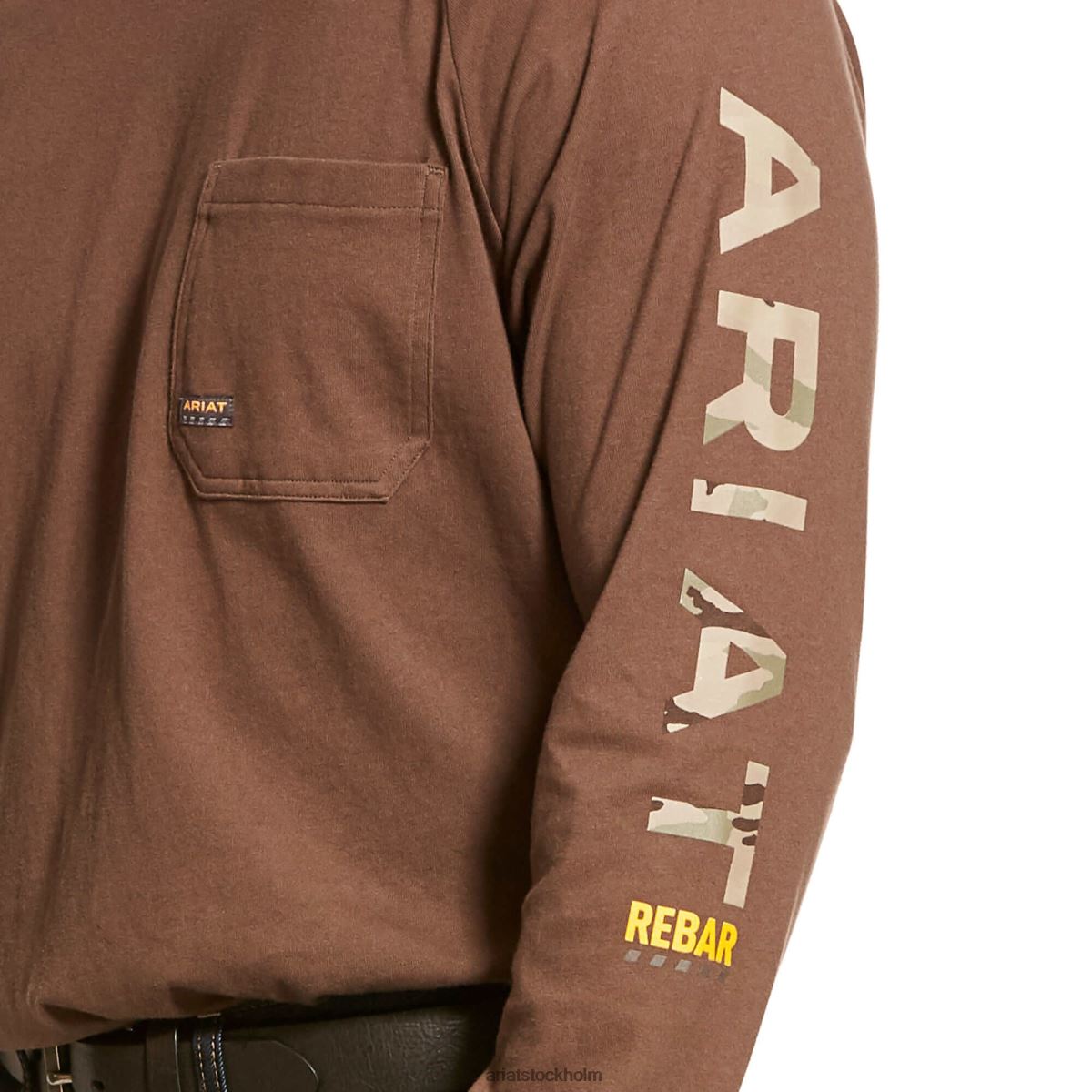 blast Ariat stark grafisk t-shirt i armeringsjärn i bomull mossa män F0484808