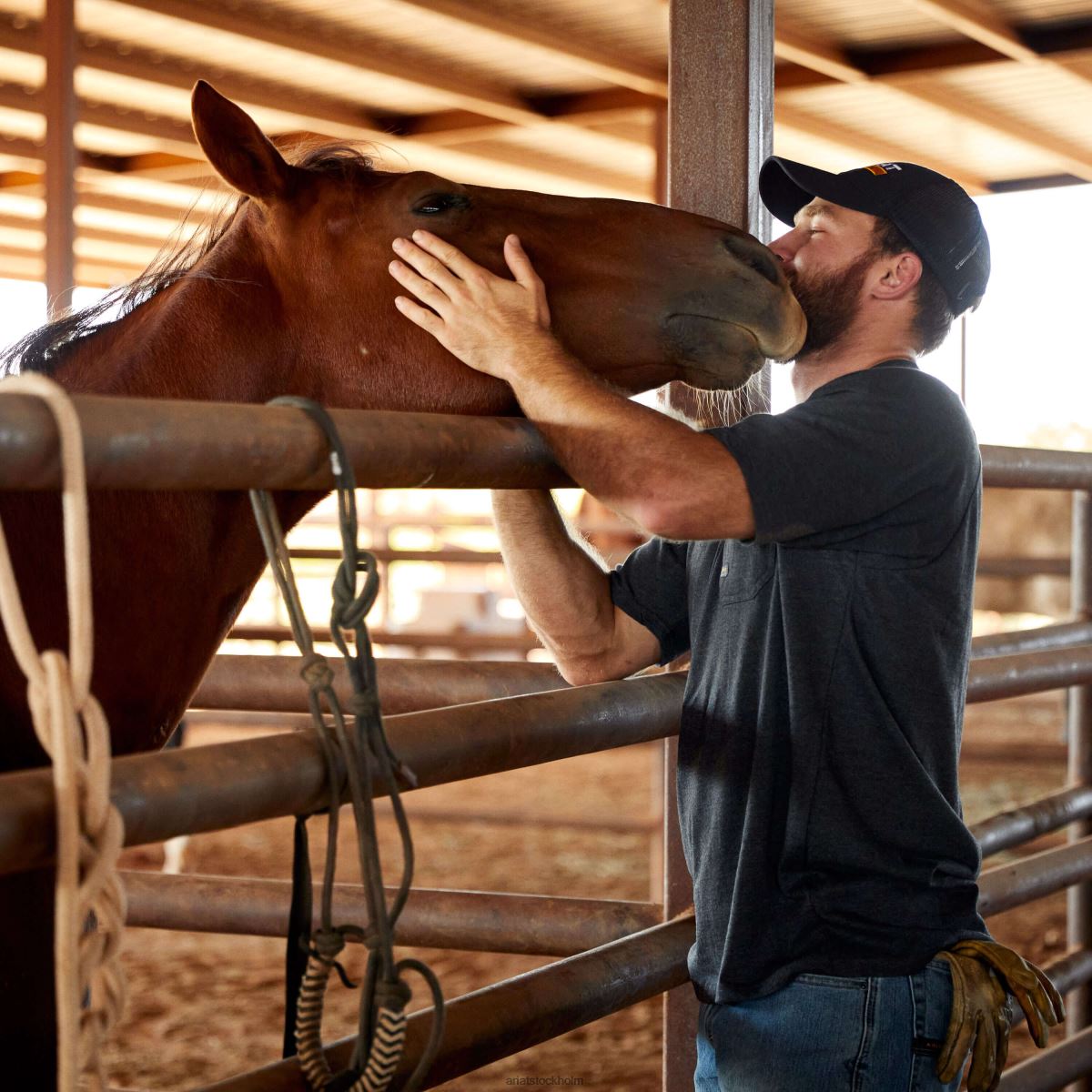 blast Ariat stark t-shirt i armeringsjärn i bomull 1 kolljung män F0484590