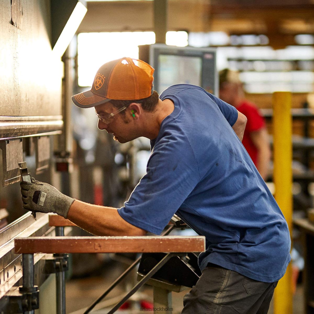 blast Ariat stark t-shirt i armeringsjärn i bomull 1 marin ljung män F0484644