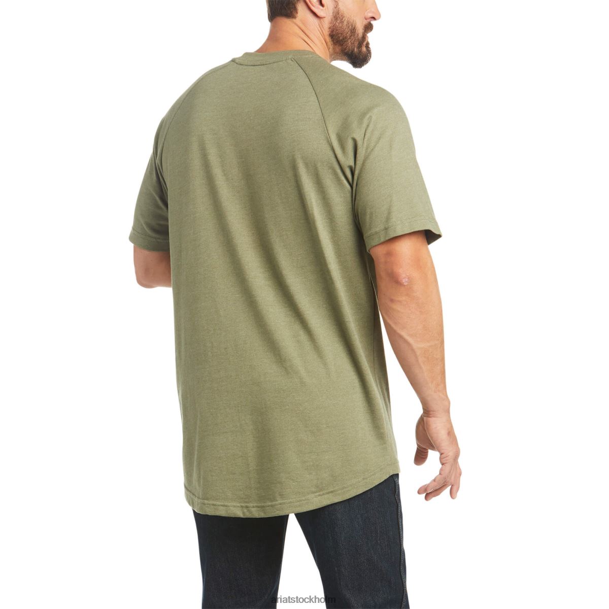 blast Ariat stark t-shirt i armeringsjärn i bomull 1 sage_heather män F0484634