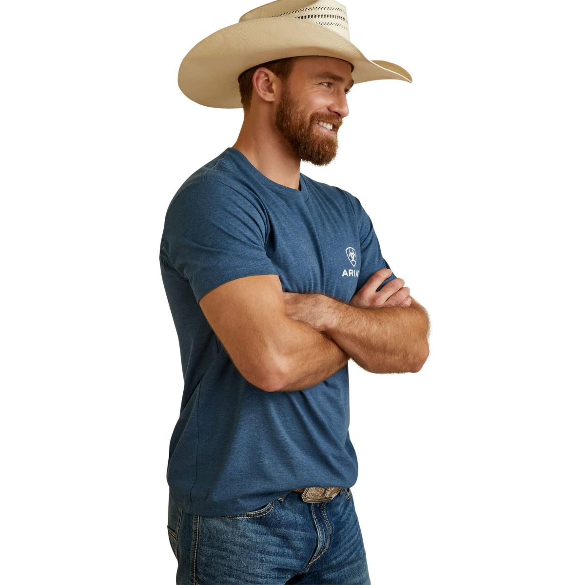 blast Ariat stjärna sydväst t-shirt sjömansblå ljung män F0484913