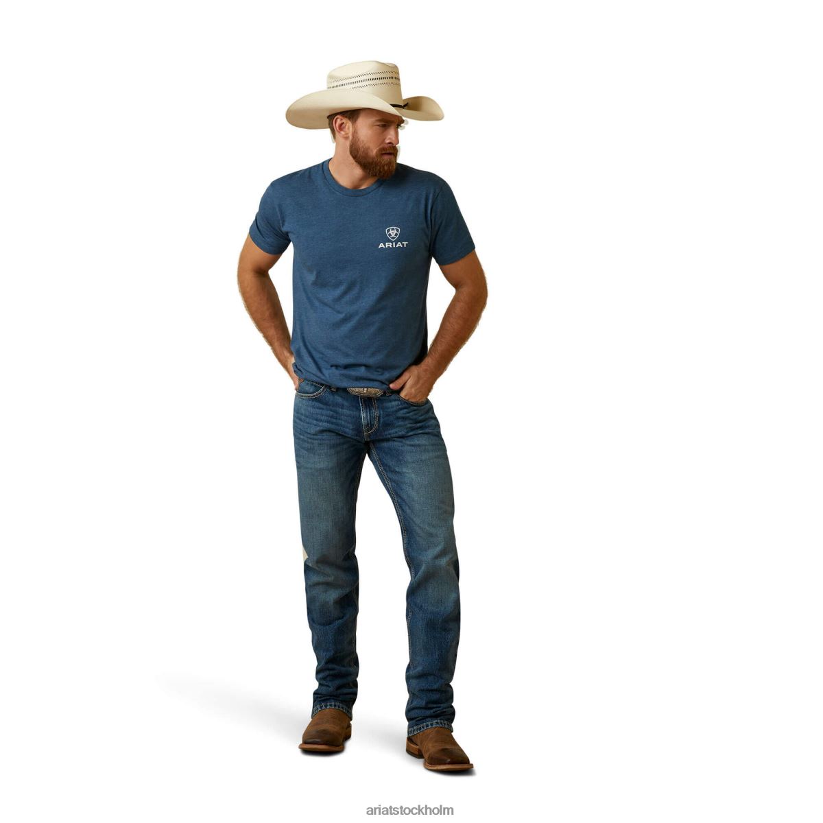 blast Ariat stjärna sydväst t-shirt sjömansblå ljung män F0484913