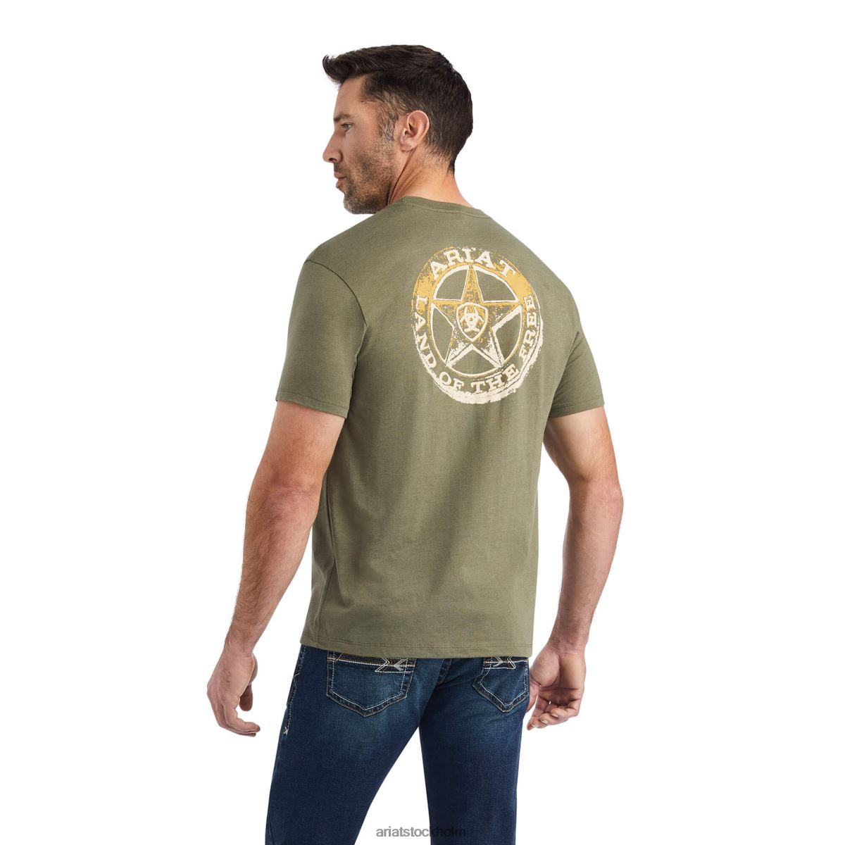 blast Ariat stjärna t-shirt militärljung män F0484583