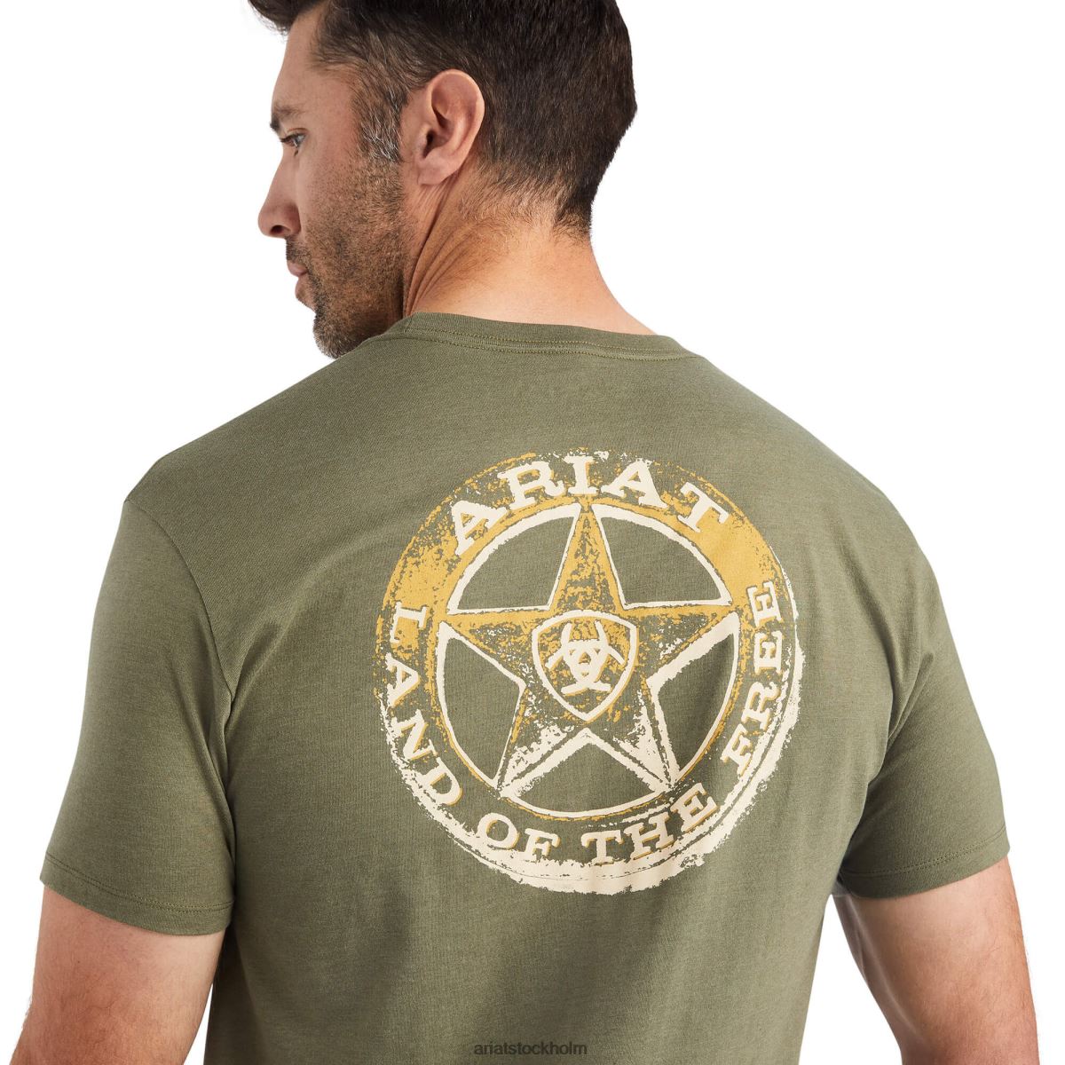 blast Ariat stjärna t-shirt militärljung män F0484583