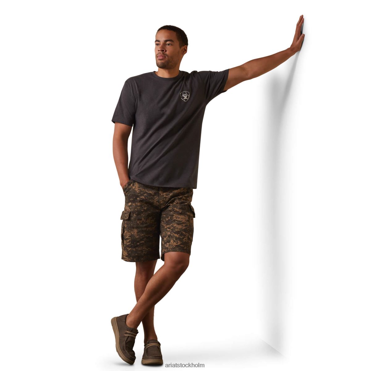 blast Ariat tonal camo flagga t-shirt kolljung män F0484615