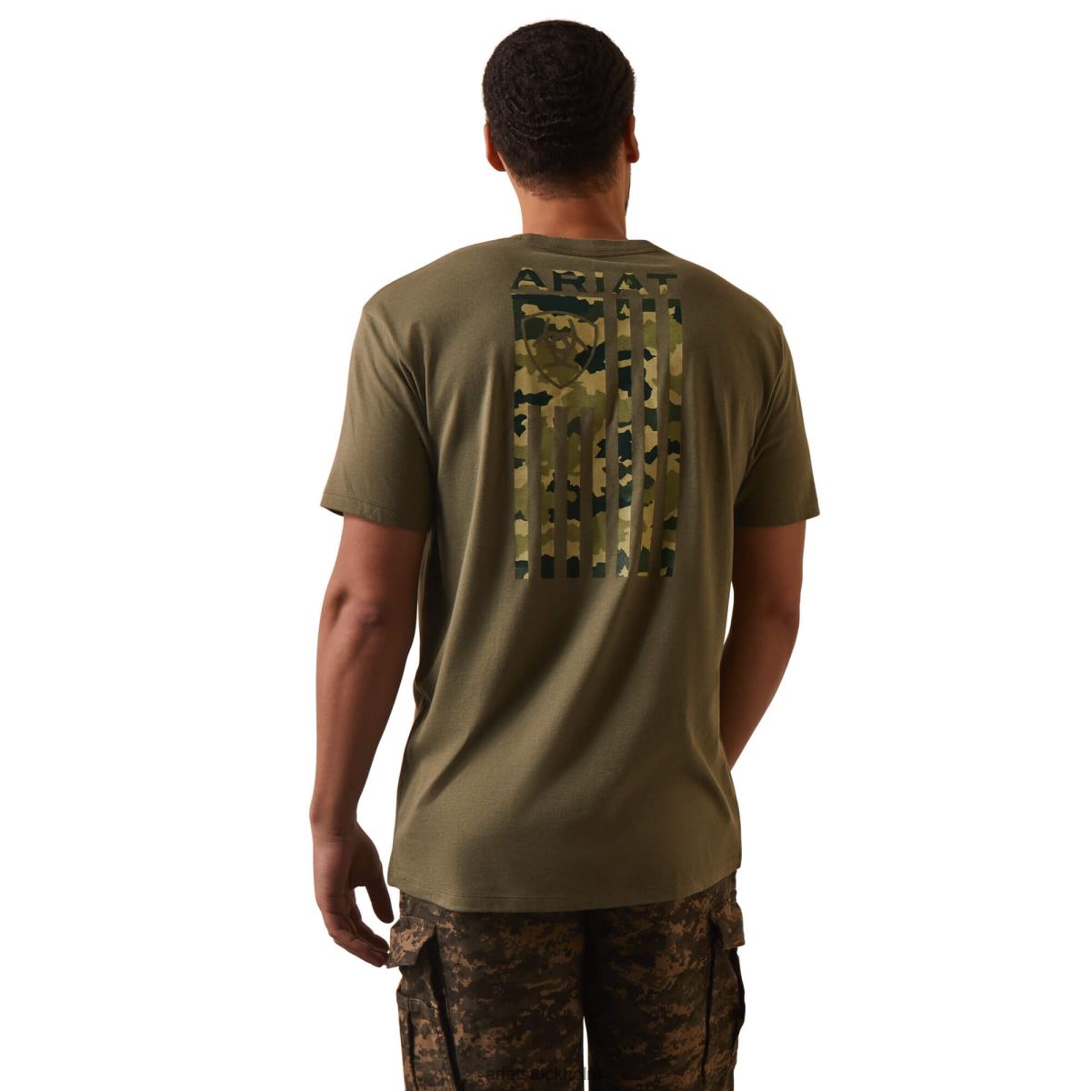 blast Ariat tonal camo flagga t-shirt militärljung män F0484875
