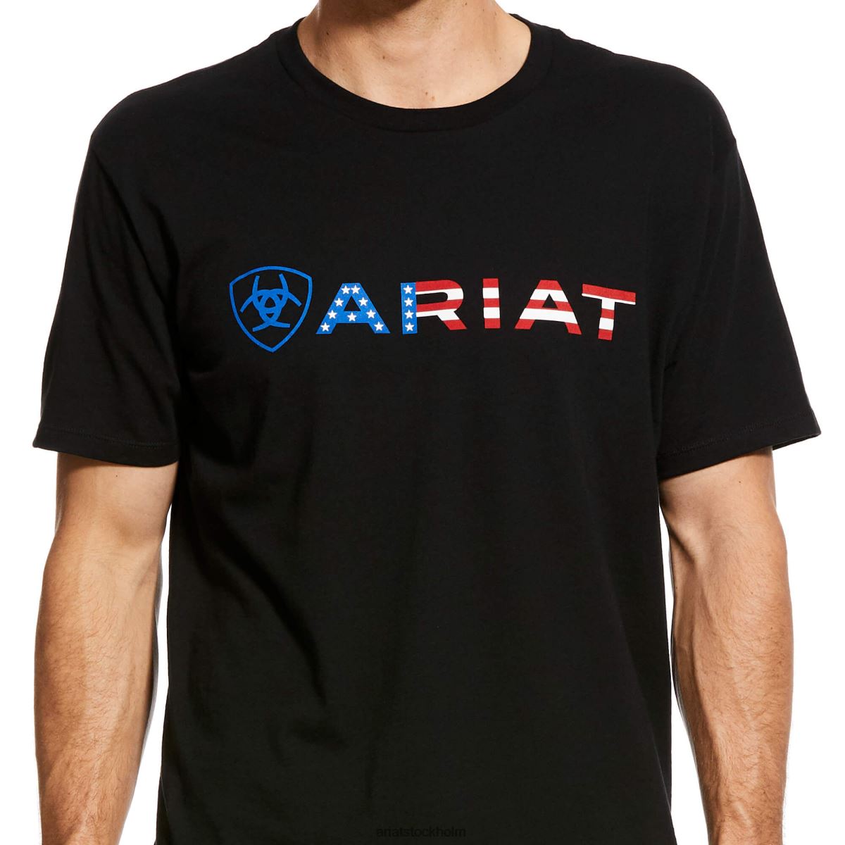 blast Ariat usa wordmark t-shirt svart män F0484721