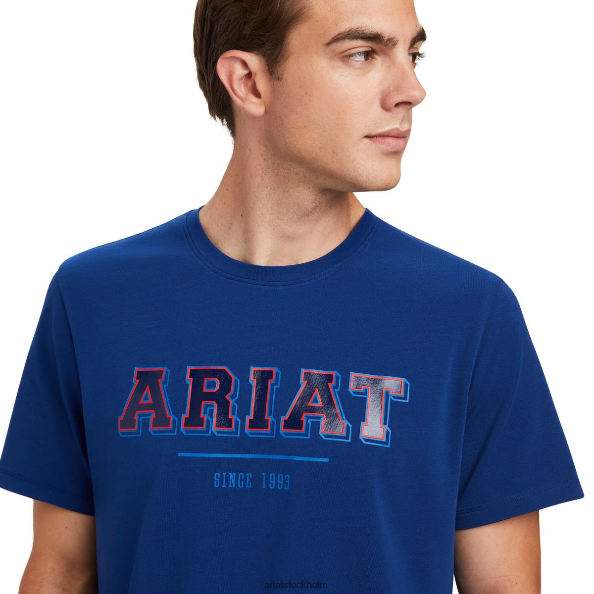 blast Ariat varsity t-shirt gods blå män F0484730