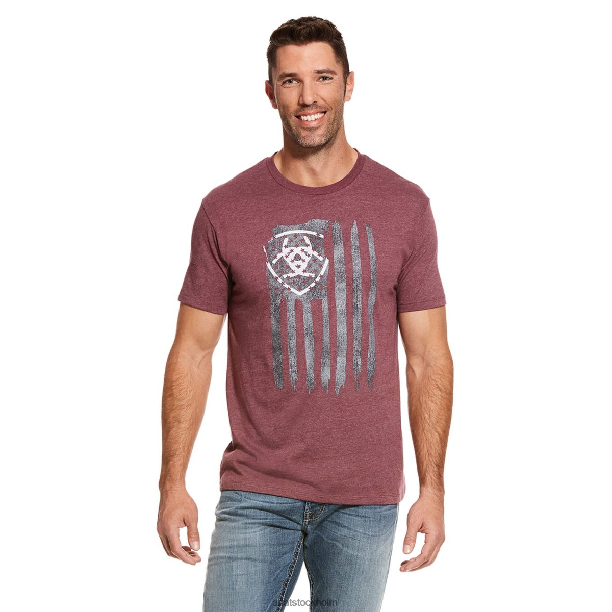 blast Ariat vertikal flagga vinröd ljung män F0484595