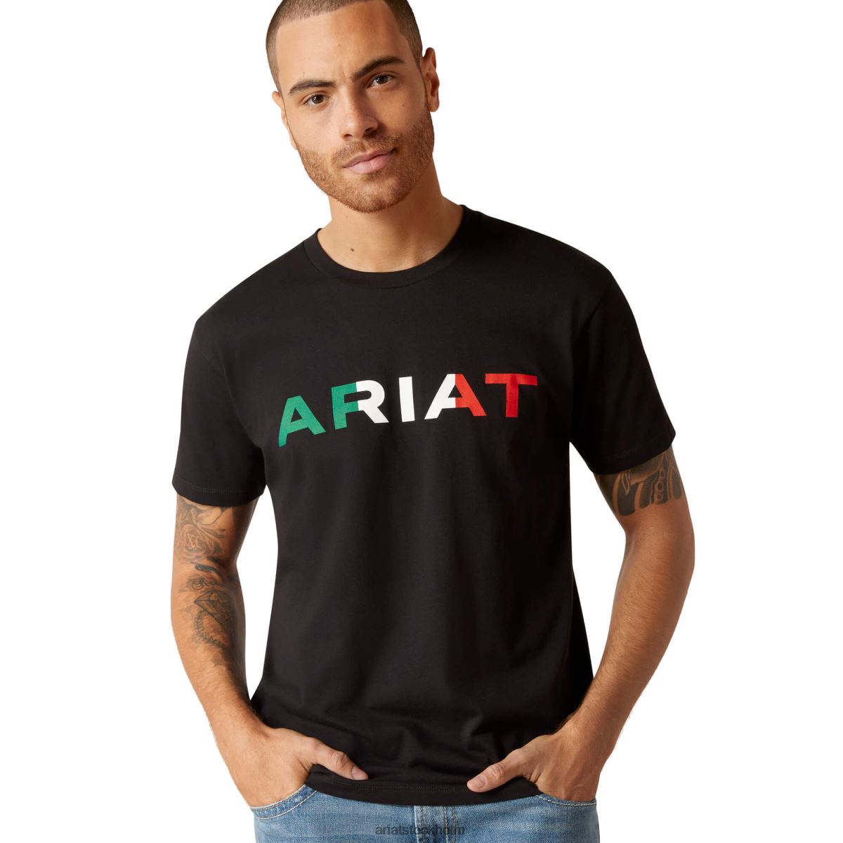 blast Ariat viva mexico t-shirt svart män F0484563
