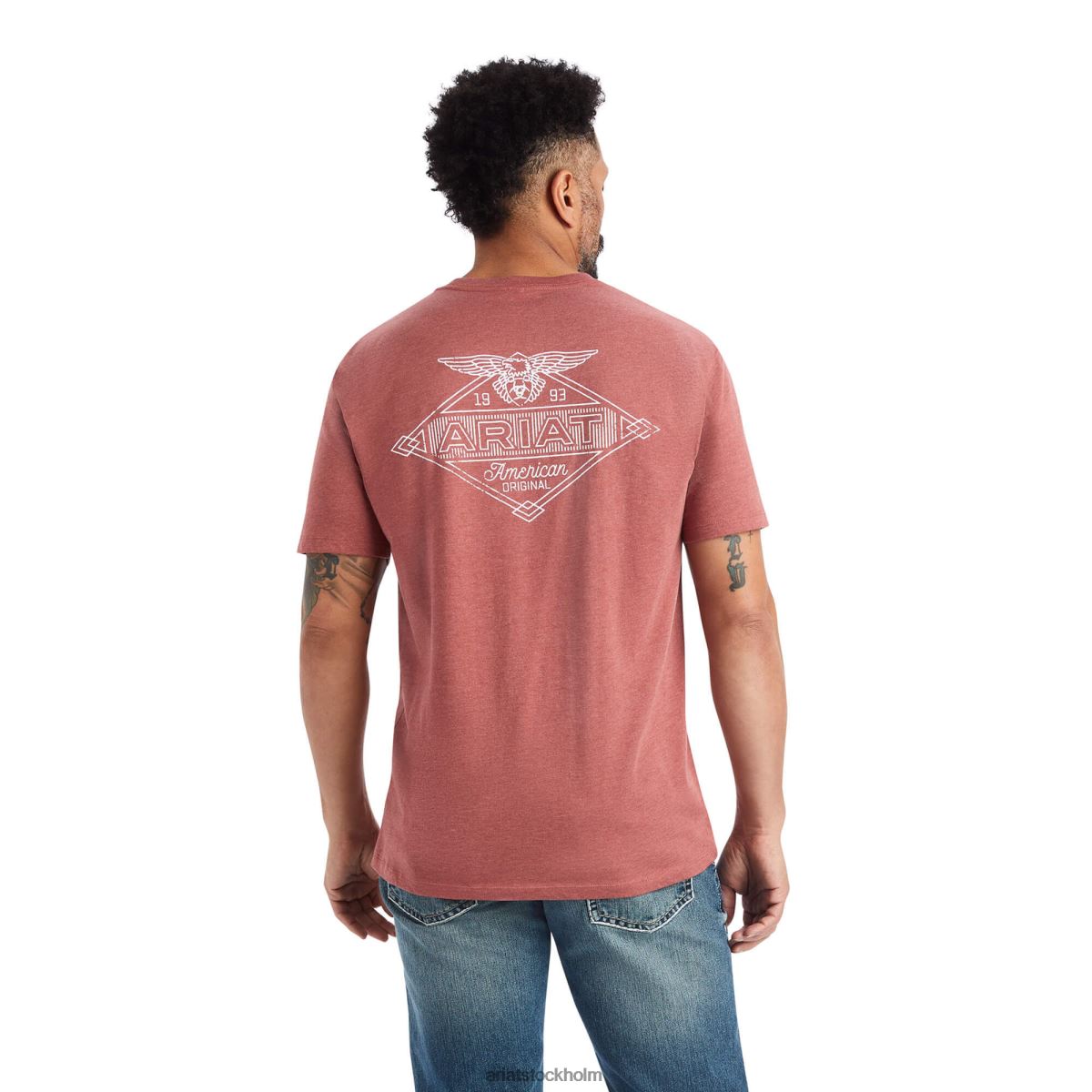 blast Ariat work eagle t-shirt röd lerljung män F0484742