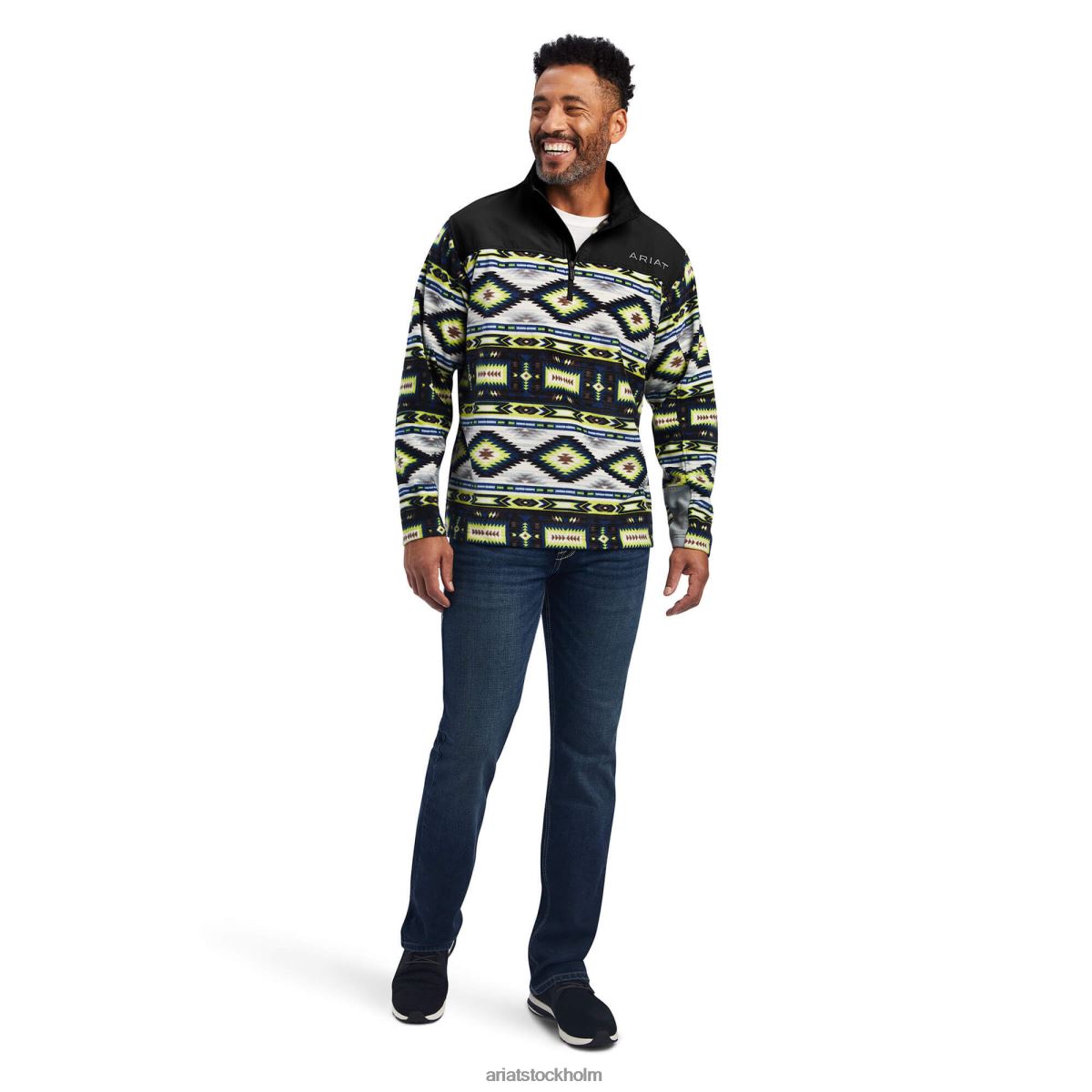 blast Ariat basis 2.0 1/4 sweatshirt med dragkedja kalkjagare sydväst män F04841433