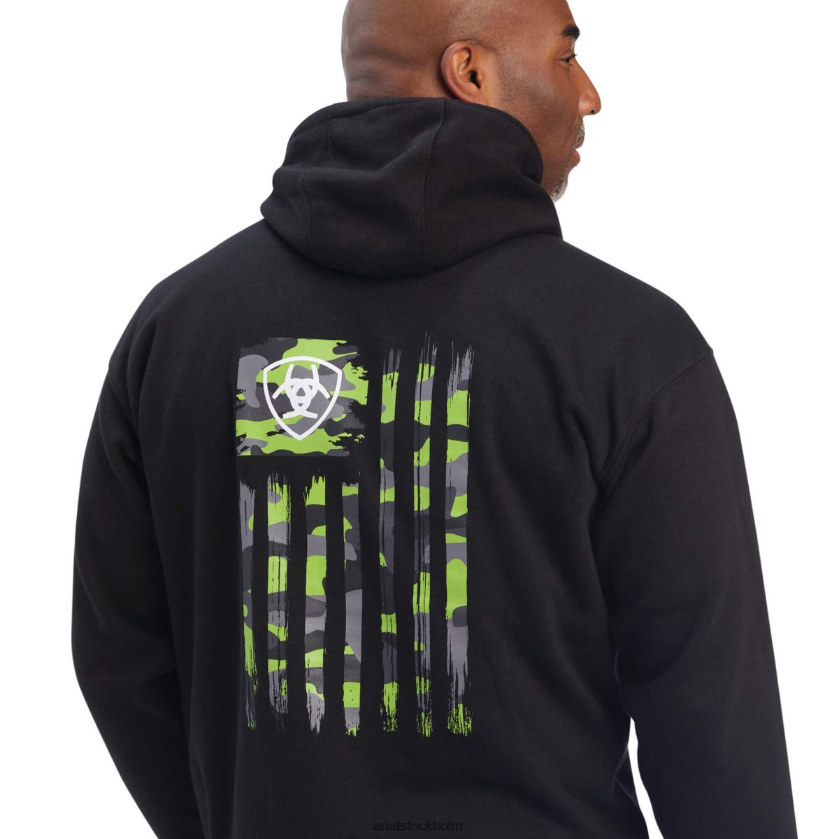 blast Ariat camo flagga sweatshirt svart män F04841443