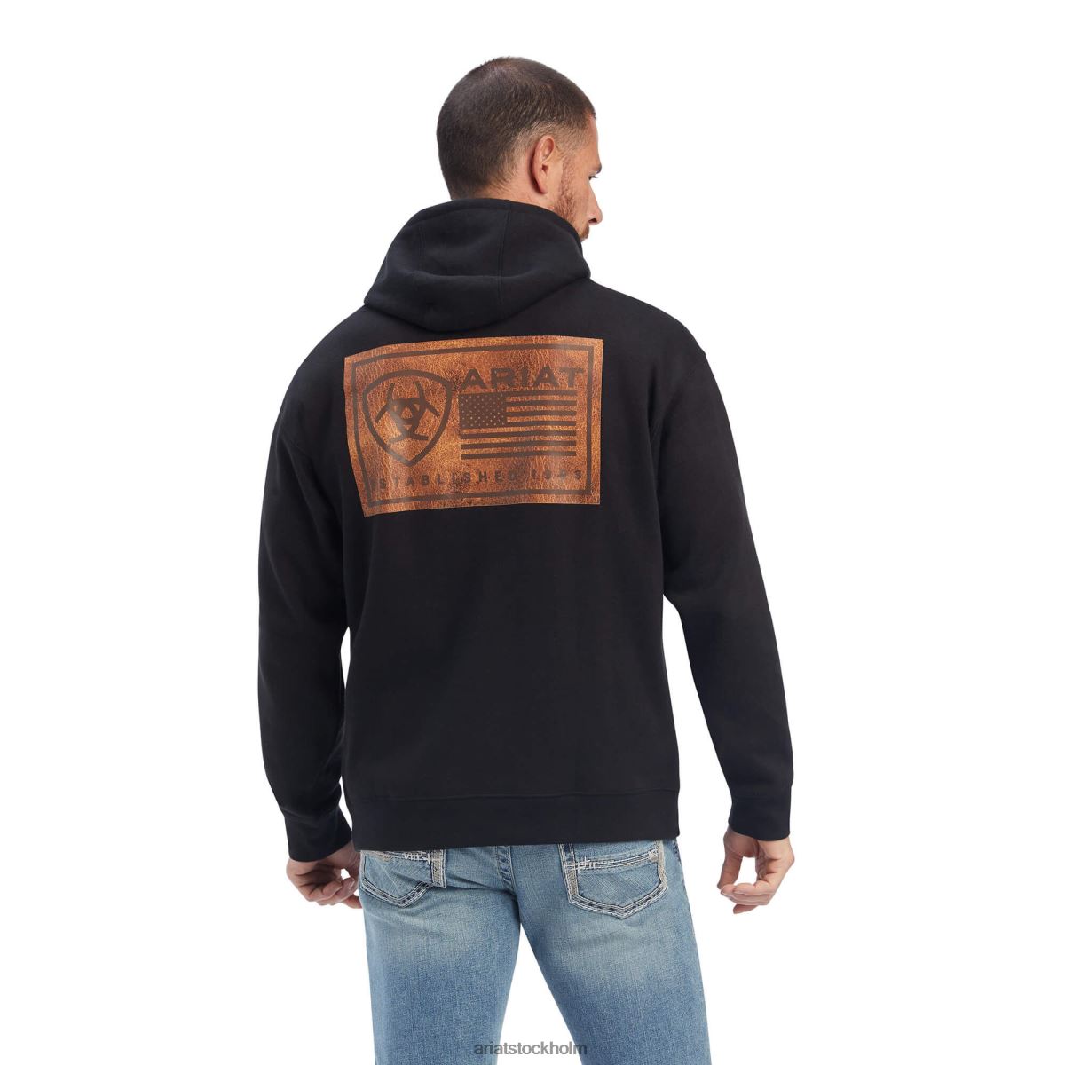 blast Ariat est block sweatshirt svart män F04841458