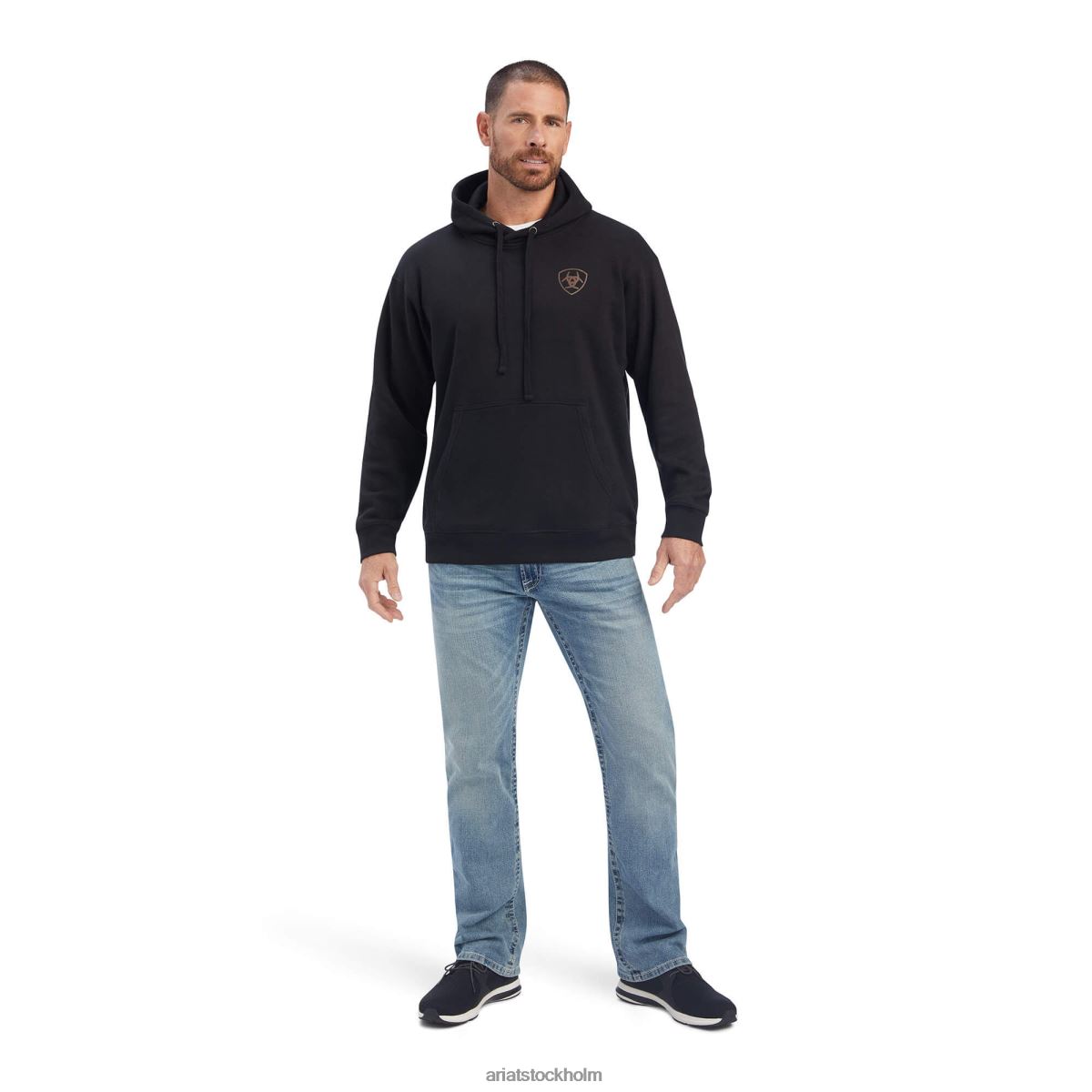 blast Ariat est block sweatshirt svart män F04841458