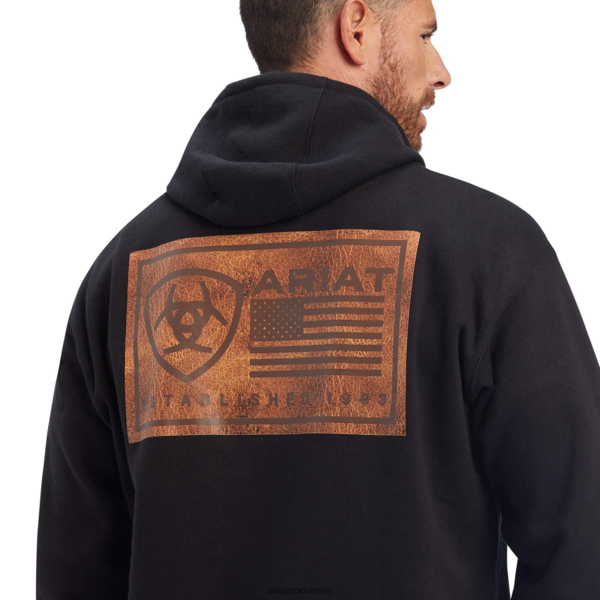 blast Ariat est block sweatshirt svart män F04841458