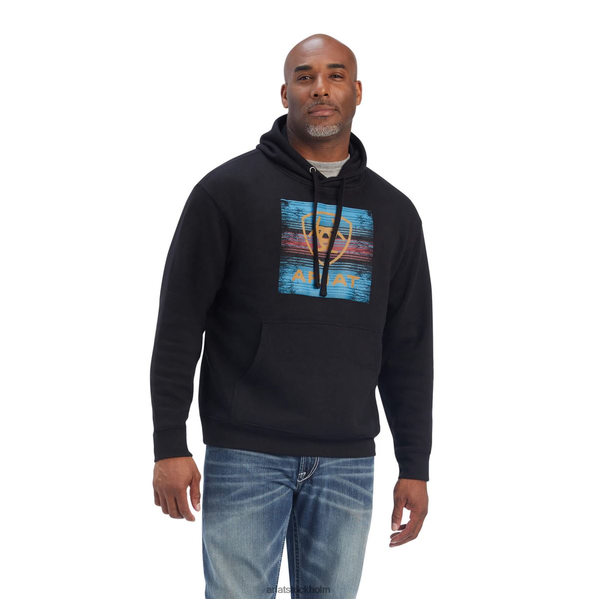 blast Ariat serape block sweatshirt svart män F04841427
