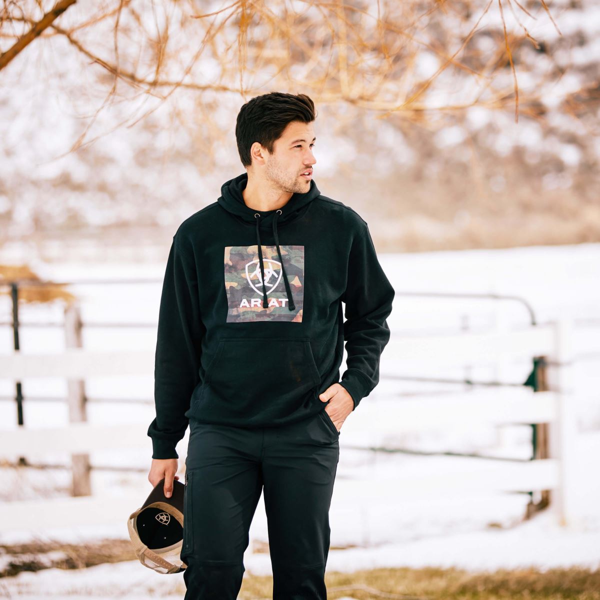 blast Ariat skydda & servera blocktröja svart män F04841502