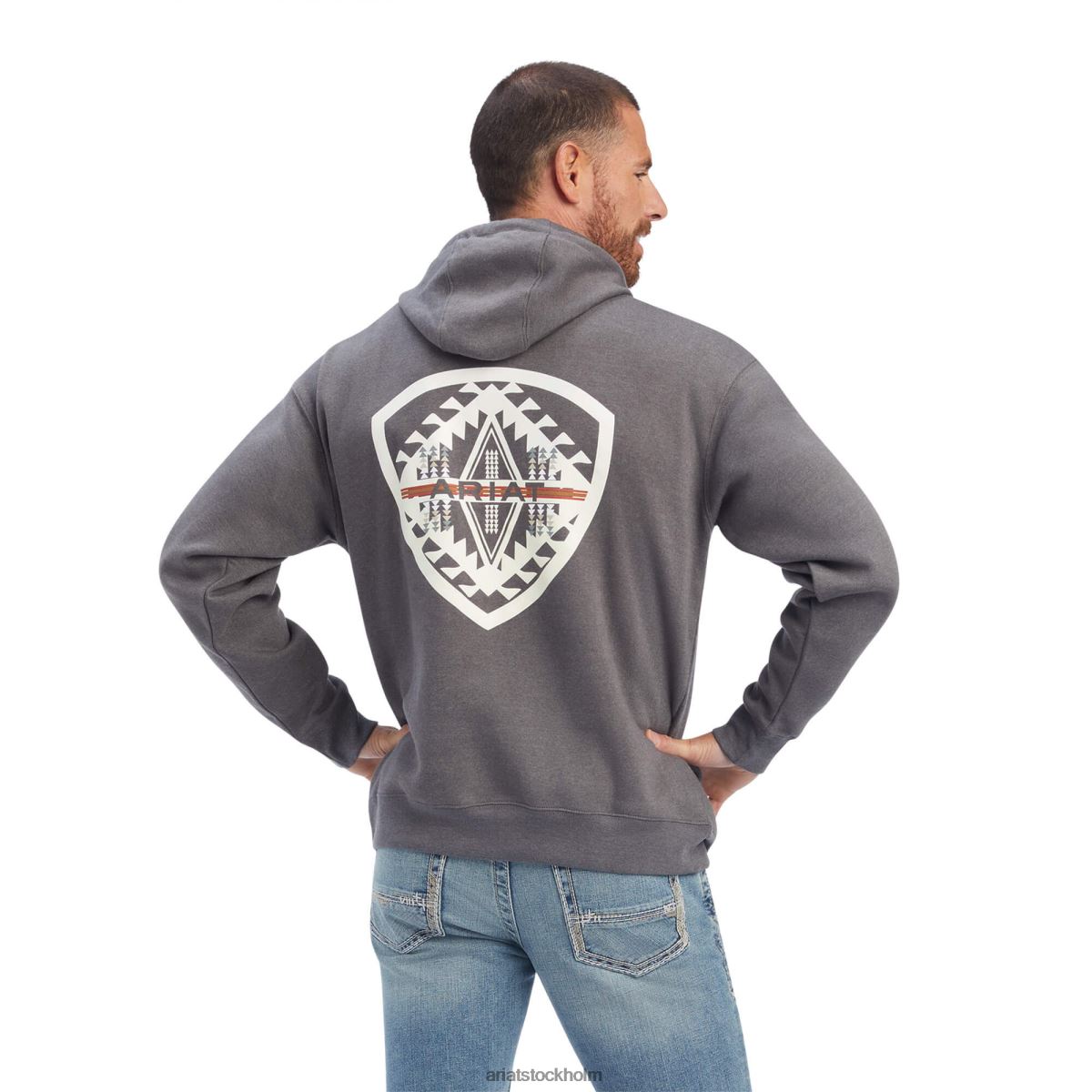 blast Ariat sydväst sköld sweatshirt kolljung män F04841452