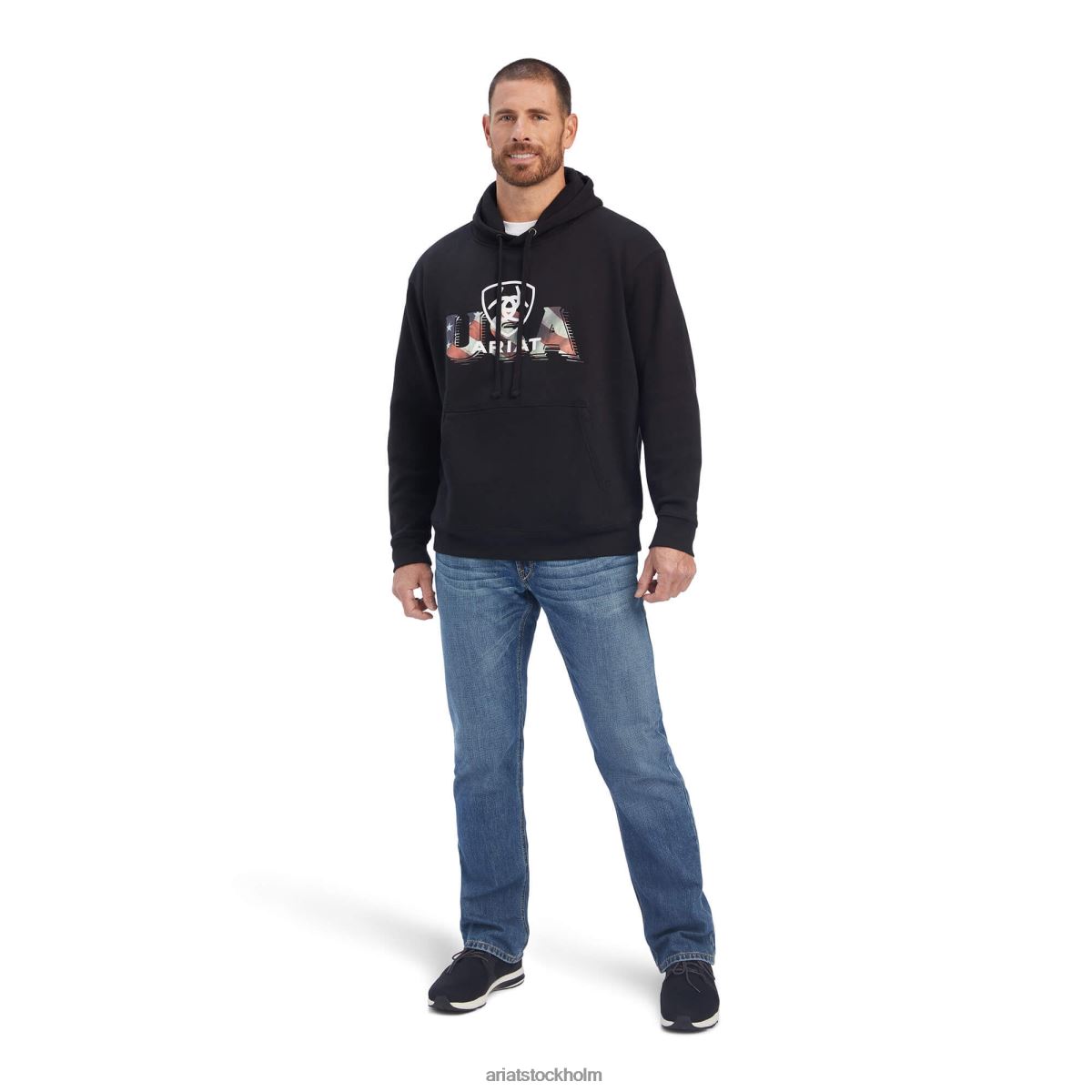 blast Ariat usa stolt sweatshirt svart män F04841446
