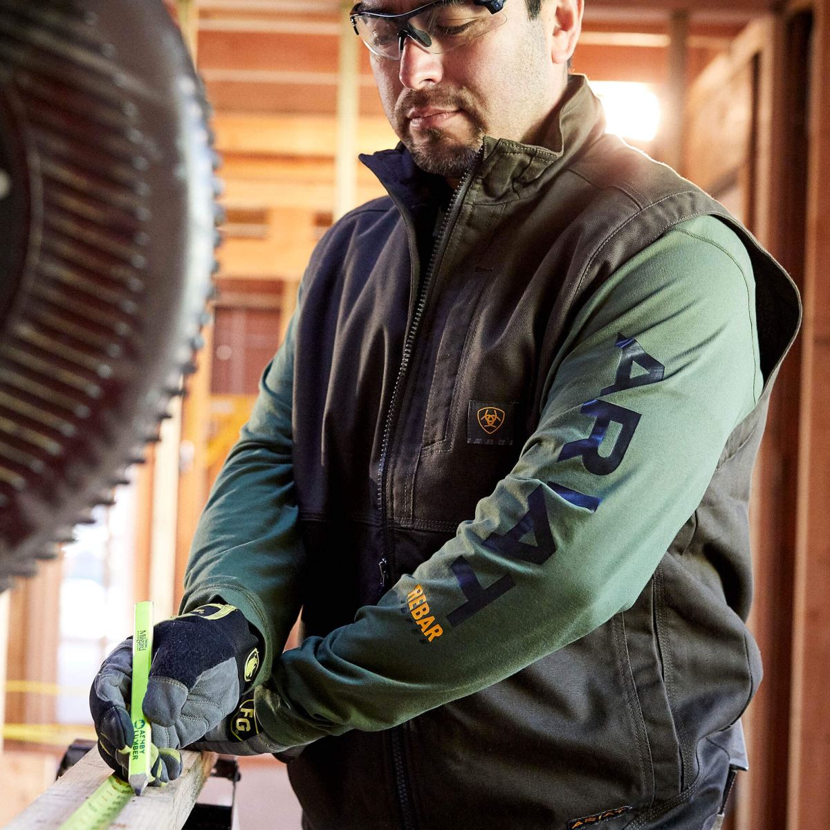 blast Ariat armeringsjärn duracanvas väst gärdsmyg män F04841570