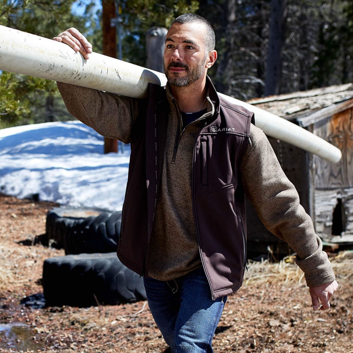 blast Ariat vernon 2.0 softshellväst espresso män F04841531