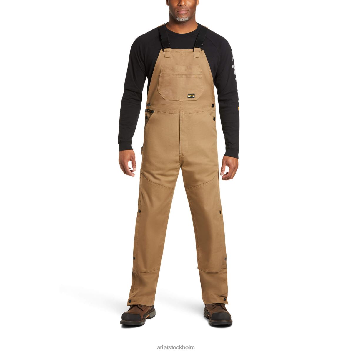 bottnar Ariat armeringsjärn duracanvas ofodrad haklapp fält khaki män F04841735